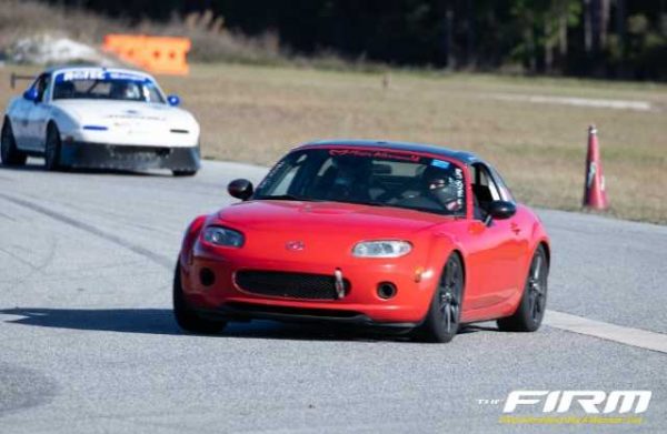 red miata on track