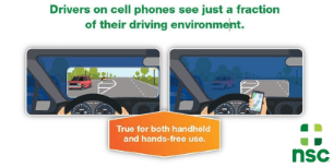 drivers on cell phones infographic