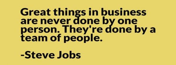 great things in business are never done